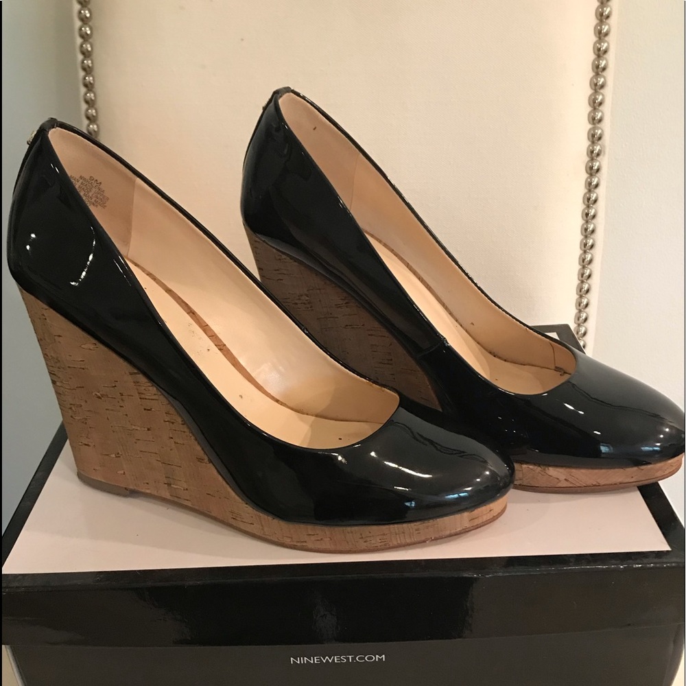 Black Nine West Wedges